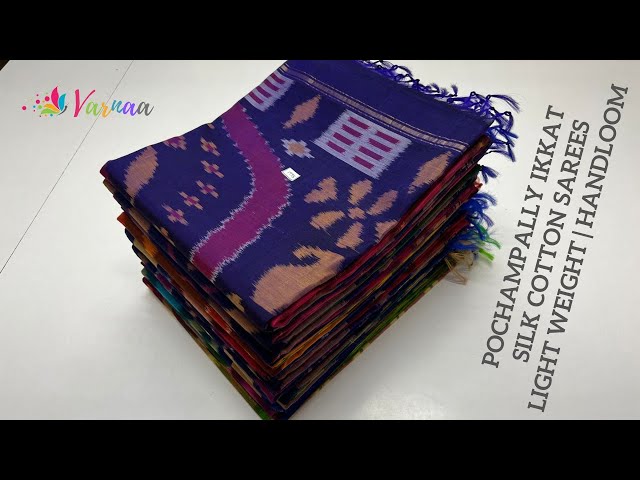 pochampally ikkat silk cotton sarees | light weight sarees from varnaa | sarees online shopping