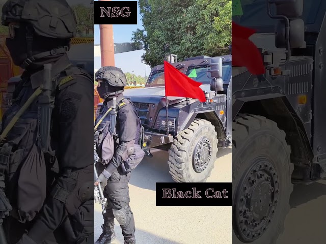 NSG commando black Cat commando alert standby at kartavya path republic day parade 🇮🇳 #nsg #commando