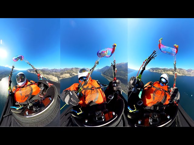 Full Stall to back fly with cravat - #paragliding #insta360