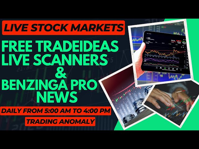 Live Stock Market Scanner FREE TRADEIDEAS & BENZINGA Pro News,& Real-Time Trading & Education