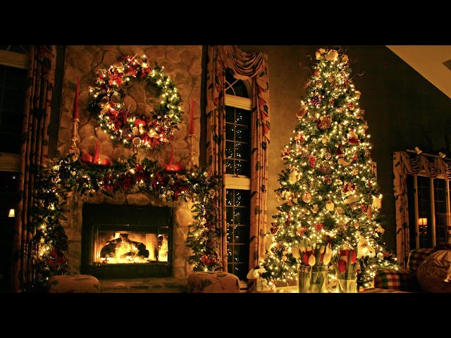 Top Christmas Songs of All Time🎄Best Christmas Music Playlist with Christmas Fireplace