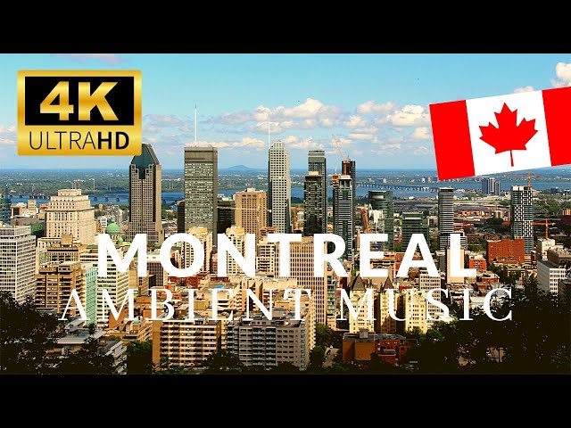 Montreal 4K 🇨🇦 Drone - Flying over Montreal - Areal View with Relaxing Piano Music