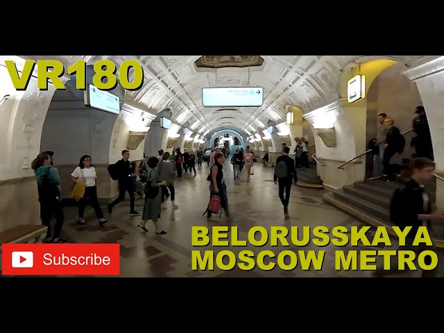 8K VR180 3D Russia Moscow Metro Belorusskaya (Белорусская) Subway - Short for people with VR Gear