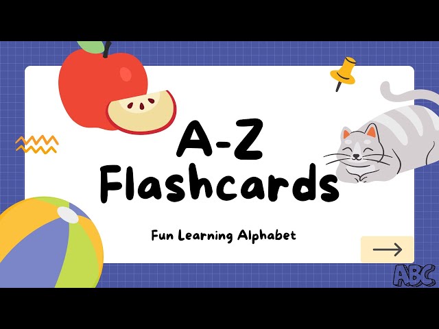 A-Z Flash Cards for Toddlers | Fun Learning Alphabet with Animation! 🧩