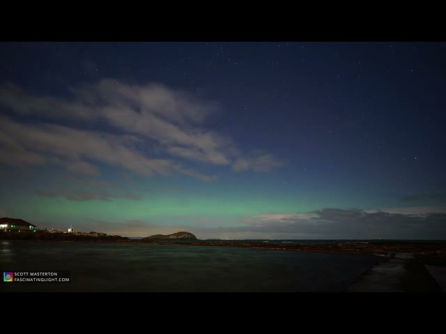 Aurora Timelapse - North Berwick, Scotland - 23 March 2024