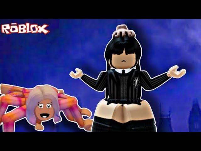 Wandinha no jogo de terror no Roblox, fiquei com muito medo