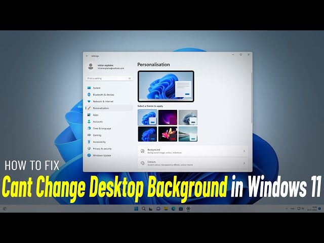 Fix cant change desktop wallpaper on windows 11/10 | How To Solve Cannot Change Desktop Background