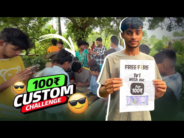 1v1 For ₹100 Challenge With Random Players -Free Fire