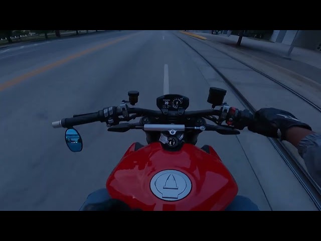 Downtown Cruise On the Ducati Streetfigher V2 #asmr