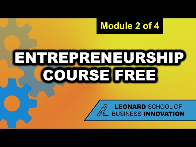 Entrepreneurship Course Free - Pt 2 - Important Definitions, Entrepreneurial Mindset