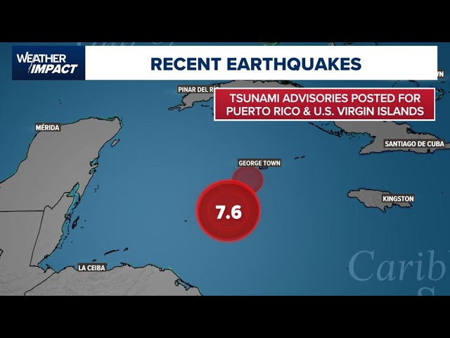 Caribbean earthquake: Tsunami advisories issued for Puerto Rico and U.S. Virgin Islands