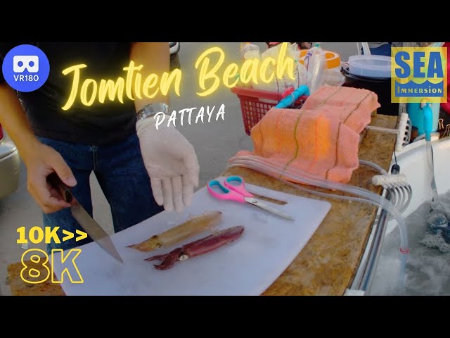 Squid Game + Street food on Jomtien Beach, Pattaya, Thailand,  captured in 10K VR180 resampled to 8K