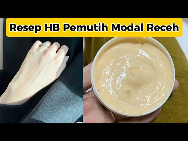 CARA MEMUTIHKAN KULIT DENGAN DIY HB RACIKAN MODAL RECEH / BIKIN HB PEMUTIH KULIT 2 BAHAN RECEH