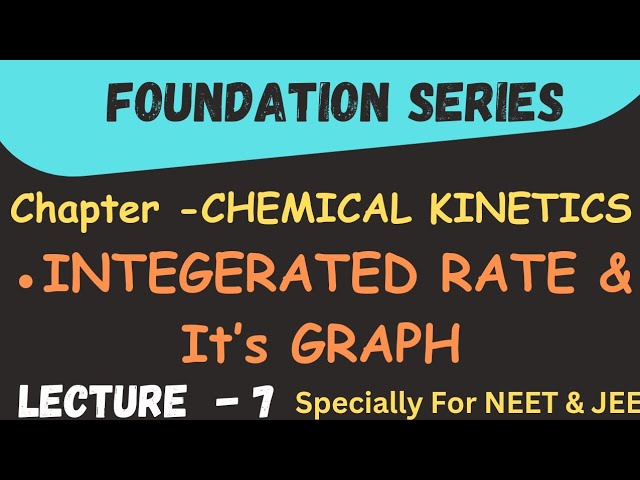 CHEMICAL KINETICS CLASS 12 | NEET 2024 |JEE | INTEGERATED RATE EQUATION& IT’SGRAPHS@letmeteachchem