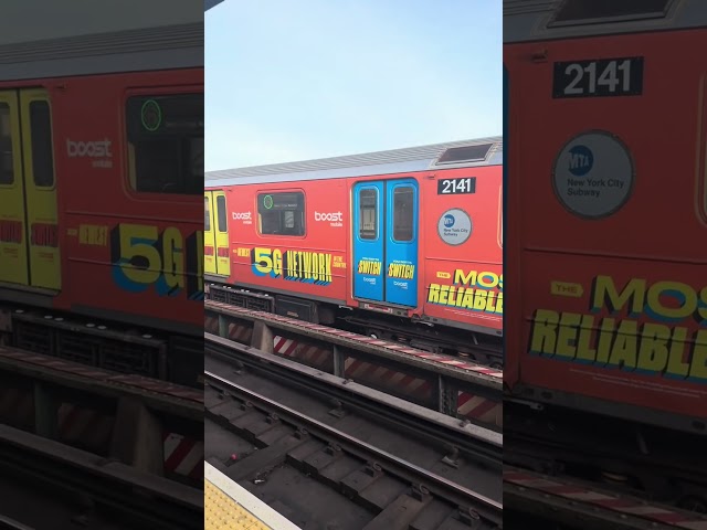 Boost Mobile ￼wrap 6 train at Buhre avenue #train #nycsubway #fyp