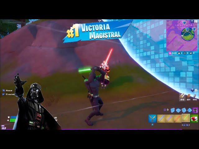 ¡GANANDO SOLO CON SABLES DE LUZ DE STAR WARS EN FORTNITE! | Sebaswarplay