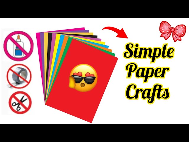 beautiful white paper craft / back to school crafts  easy crafts / paper crafts / without glue craft