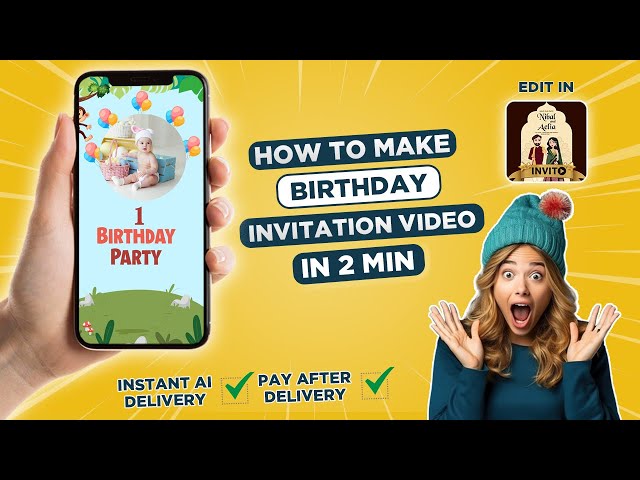 How To Make Birthday Invitation Video | Caricature Video Invitation | Ai Make My Invitation