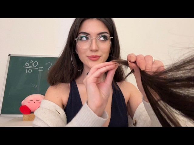 ASMR The Girl In The Back Of The Class is Obsessed With You (personal attention, hair play, ...)