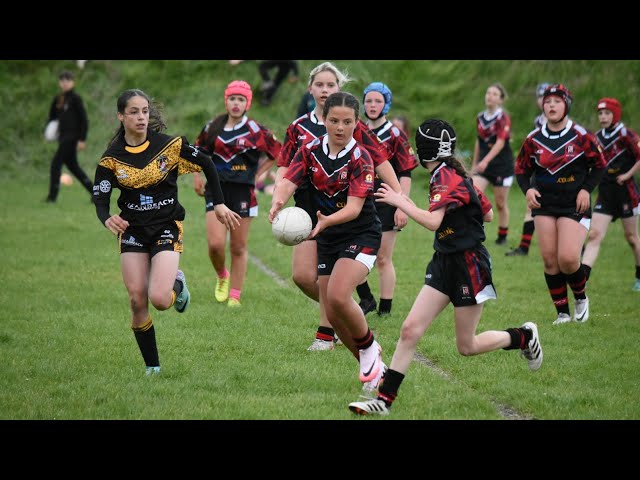 Girls rugby league U12's Leigh Miners Vs Thatto Heath highlights- 30 may 2024