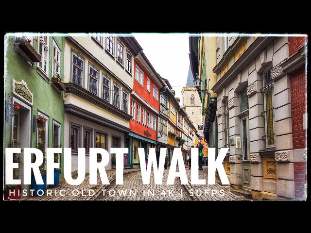 [4K] Walking in ERFURT 2021 - Historic Old Town Tour | Thuringia, Germany