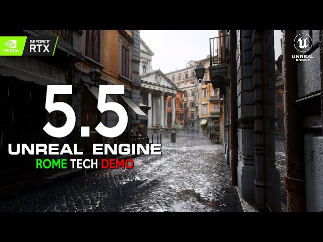 Walking Tour of Rome | ULTRA REALISTIC Tech Demo in UNREAL ENGINE 5 with RTX 4090 4K Ultra