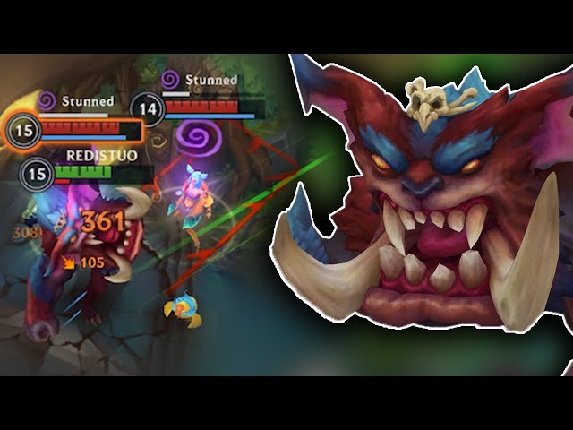 Wild Rift Gnar is OP in Baron Lane!