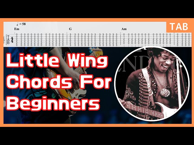 Little Wing Chords For Beginners With Tabs / Jimi Hendrix / Blues Guitar Lesson