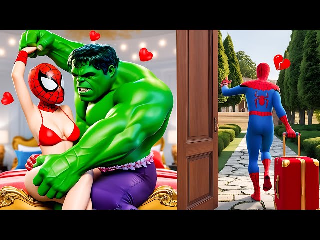 Hulk x Spider Man Love Story vs Bad Spider-girl in Granny House! | Funny Horror Animation