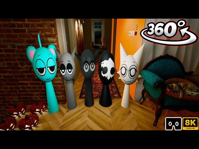 Incredibox Sprunki 360° Break into your house for Halloween - 360 VR Video Horror - Scary Animation