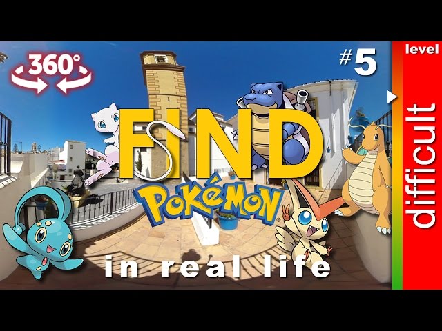 Find Pokemon in this video (super difficult) - Pokemon 360 degrees - Virtual Reality. Game 5