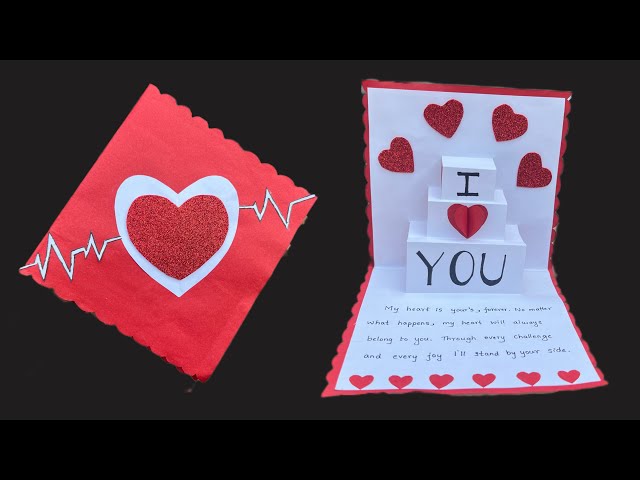 DIY Pop-Up Greeting Card Tutorial | How to make 3D Pop-Up Card | Valentine’s Day Card #popupcard