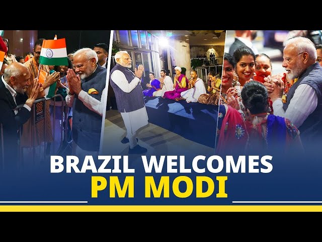 PM Modi’s splendid welcome in Brazil’s Rio de Janeiro