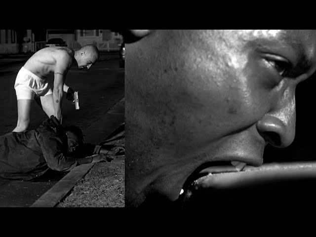 American History X. Mouth on the curb.