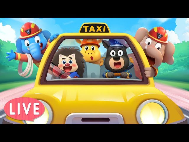 🔴LIVE | Dobie Rides a Taxi and Helps People | Fun Adventure | Safety Rules | Sheriff Labrador