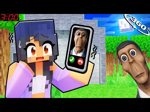 APHMAU DON'T ANSWER CALL from OBUNGA at 3:00 in Minecraft 360°