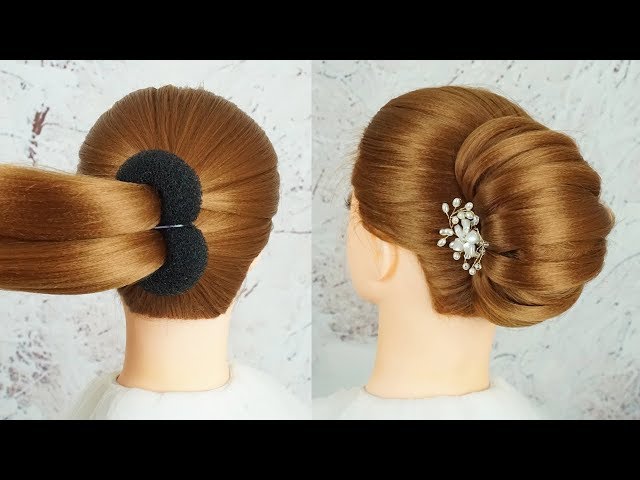 New French Bun Hairstyle Step By Step - French Roll Hairstyle With Clutcher | Braid Hairstyles 2019