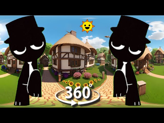 Sprunki dancing near the houses I Incredibox Sprunki in 360º VR