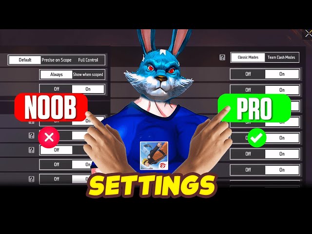 TOP-10 ( PRO SETTINGS + TRICKS) USED BY FREE FIRE LEGENDS || Free fire HEADSHOT TRICKS