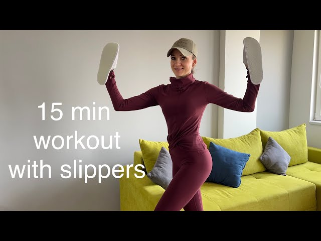 15 MIN WORKOUT WITH SLIPPERS || At-Home Mat Pilates (full body)