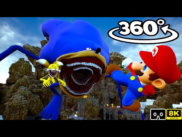 Sonic Tapes 360° VS Mario | Ruined Mushroom Kingdom | Scary VR 360º 8K Animation Film