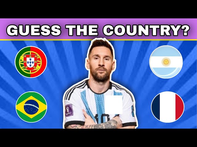 GUESS THE COUNTRY OF EACH PLAYER - FOOTBALL CHALLENGE | HARD LEVEL | QUIZ FOOTBALL