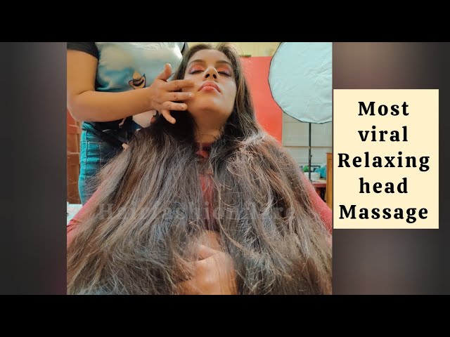 ASMR RELAXING HEAD MASSAGE &HAIR PULLING | Benefits of scalp massage for strong healthy hair growth