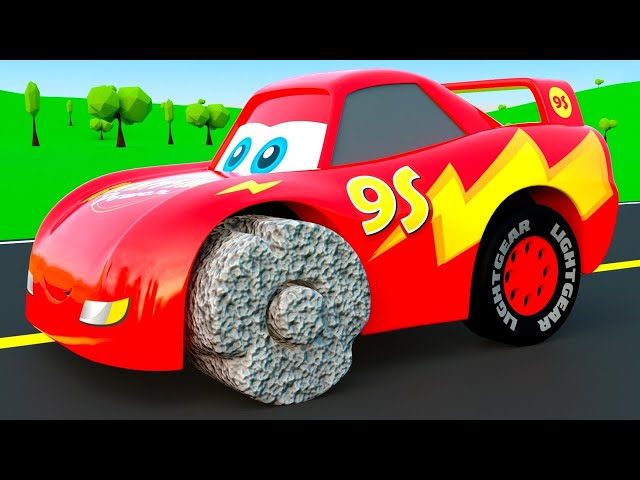 Cars on the Wild Rainbow Track! | Colorful Racing Fun