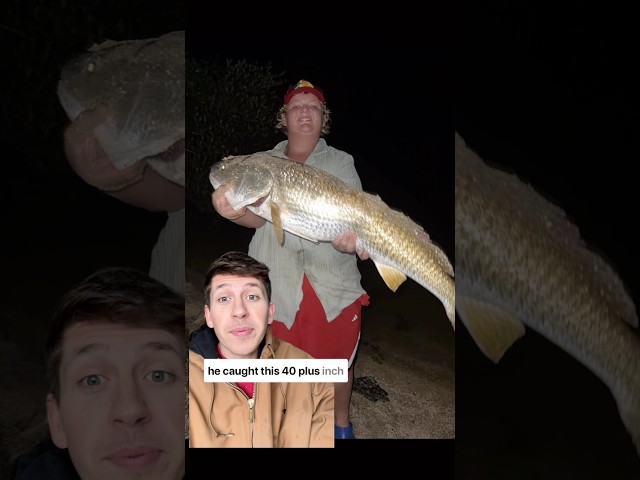 Sammy with a Redfish🎣 #fishing #fishingtips #floridafishing