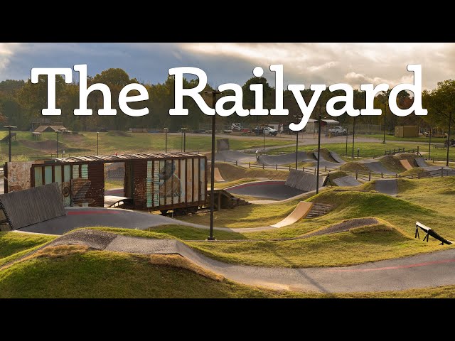 Riding the mind-blowing "Railyard" MTB Jump Park