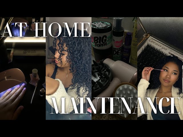 at home maintenance: lashes, nails, hair, everything shower