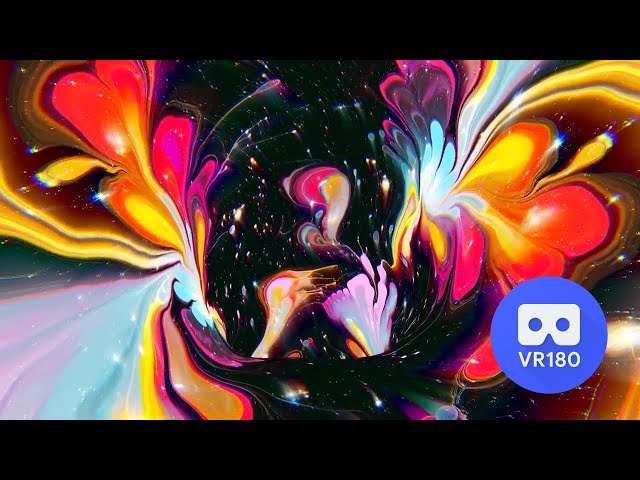 VR180 Psychedelic Tunnel | Sci Fi Space Wormhole [4K]