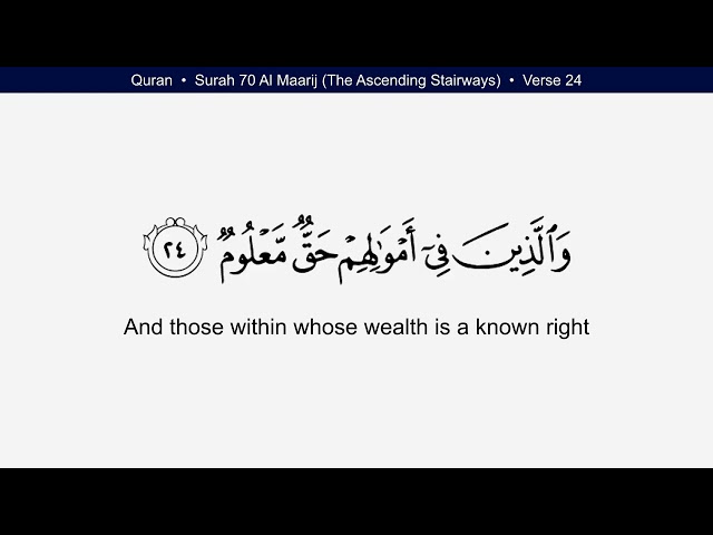 Quran 70 Surah Al Maarij The Ascending Stairways English