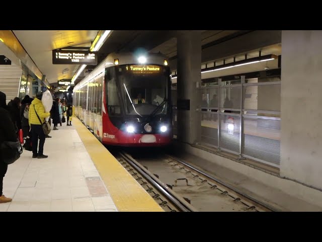 Tram Bell? OCTranspo Alstom Citadis 1127 Tram-Train at Rideau.